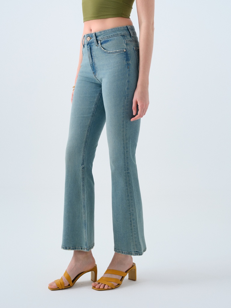 Long Flare Slim Fit Women's Trousers