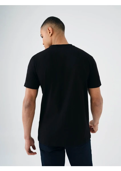 Regular Fit Black Men's T-Shirt