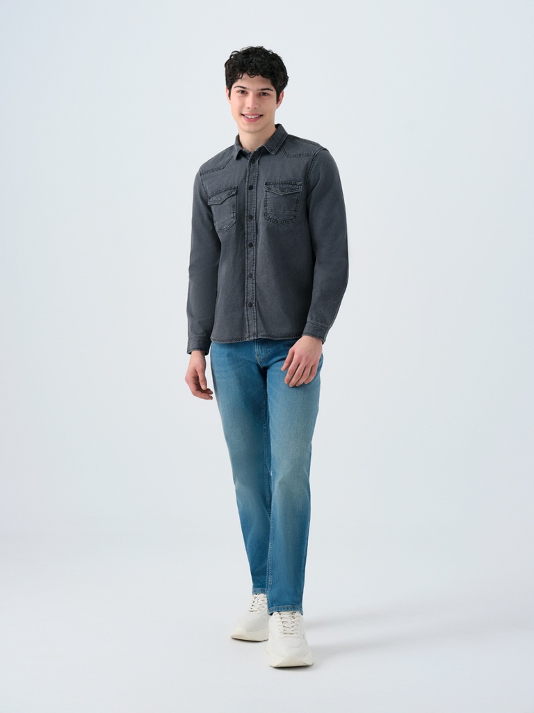 Slim Fit Men's Shirt Long Sleeve