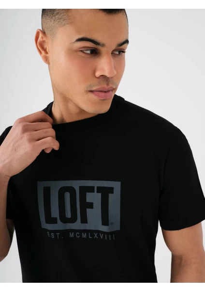 Regular Fit Black Men's T-Shirt