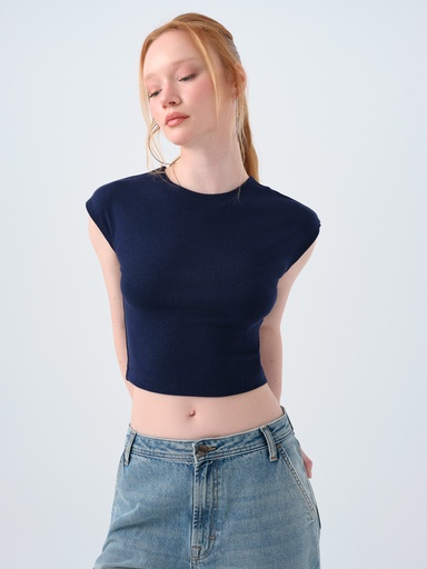 [LF2038434] Crop Women's T-Shirt Short Sleeve