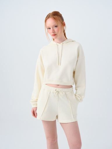 [LF2038688] Loose Crop Women's Sweatshirt