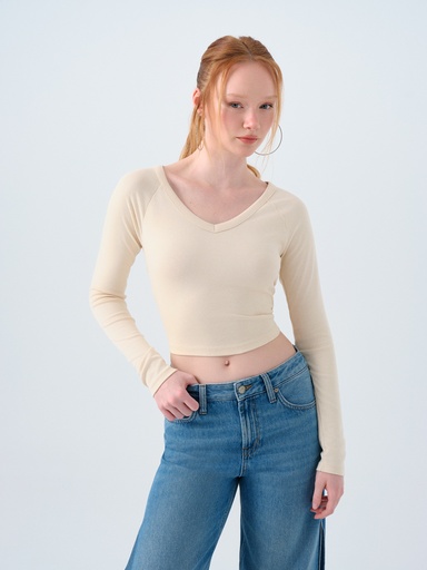 [LF2038760] Fitted Women's Blouse Long Sleeve