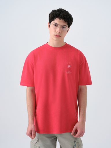 [LF2039320] Oversize Fit Men's T-shirt Short Sleeve