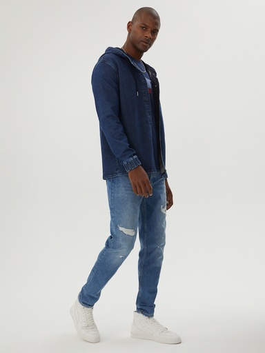 [LF2029479] Regular Fit Men's Denim Long Sleeve Shirt