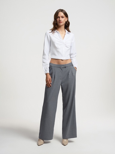 [LF2033279] Crop Women's Shirt Long Sleeve