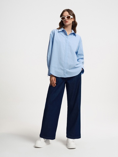 [LF2033592] Oversized Fit Women's Long Sleeve Shirt