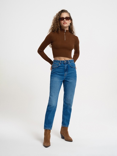 [LF2034140] Mom Regular Fit Women's Trousers
